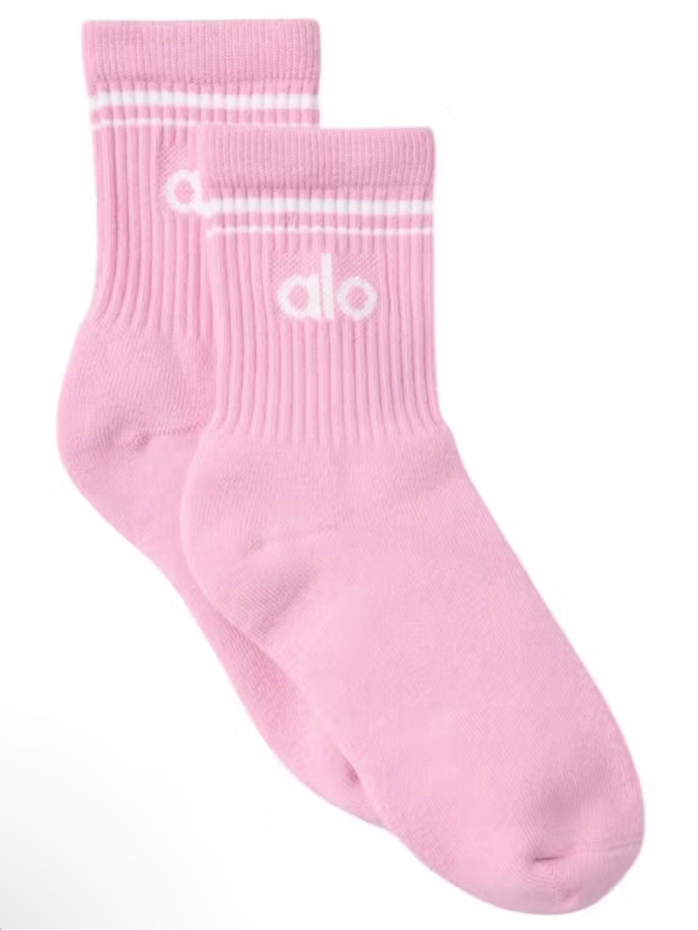 Alo Yoga Unisex Half-Crew Throwback Socks - Size M